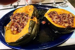 Stuffed acorn squash  at Food For Thought in Williamsburg