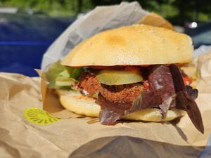 Black Bean Cashew Burger at Alnatura in Weil Am Rhein
