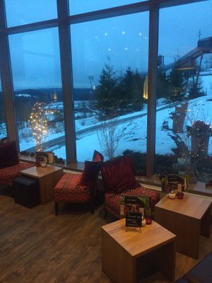 Nice big windows to take in the scenic views  at Panorama in Winterberg
