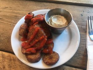 Tasty plantain starter. at The Spread Eagle in East London