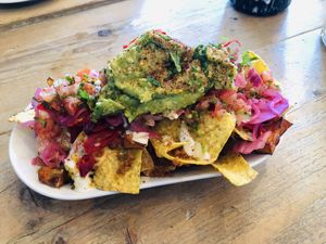 Vegan food at The Spread Eagle in East London