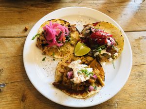 Vegan food  at The Spread Eagle in East London