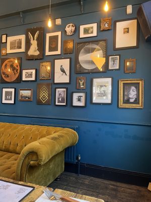 picture wall  at The Spread Eagle in East London