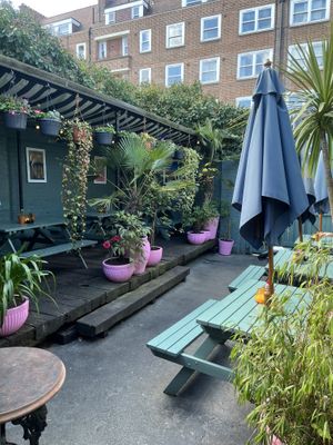 outdoor patio  at The Spread Eagle in East London