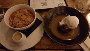 Crumble and fudge at The Spread Eagle in East London