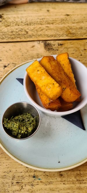 Polenta chips at The Spread Eagle in East London