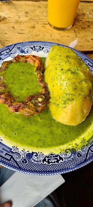 Pie, mash and liquor. at The Spread Eagle in East London