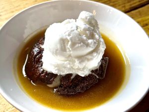 Sticky toffee pudding   at The Spread Eagle in East London