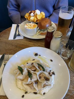 The tortellini on full view   at The Spread Eagle in East London