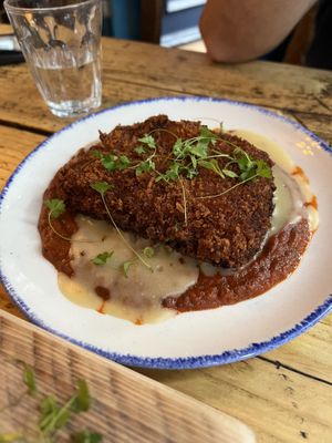 Deep fried lasagnaa  at The Spread Eagle in East London