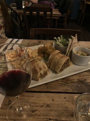 Share plate minus the arancini as they had run out  at The Spread Eagle in East London