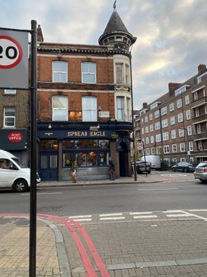 The pub itselff  at The Spread Eagle in East London