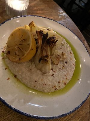 Fennel with burnt onion and charred lemonn  at The Spread Eagle in East London
