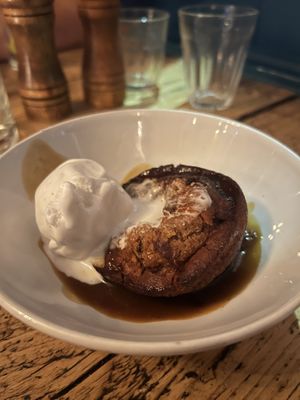 Sticky Toffee Pudding, Vanilla Ice Cream, Toffee Sauce  at The Spread Eagle in East London