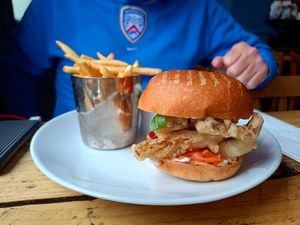 Korean burger at The Spread Eagle in East London