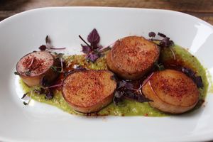 Pan Seared Scallops at The Spread Eagle in East London