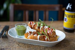 Deep fried cheeze  at The Spread Eagle in East London