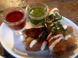 deep fried cheese at The Spread Eagle in East London