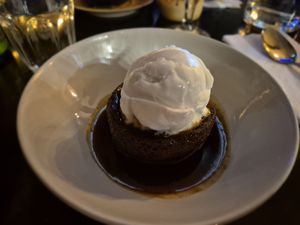 Sticky toffee pudding at The Spread Eagle in East London