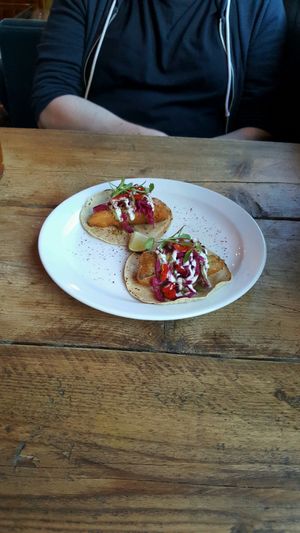 fish taco at The Spread Eagle in East London
