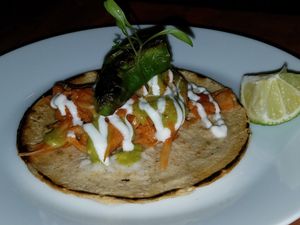 Jackfruit taco at The Spread Eagle in East London