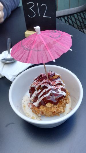Deep fried icecream at The Spread Eagle in East London