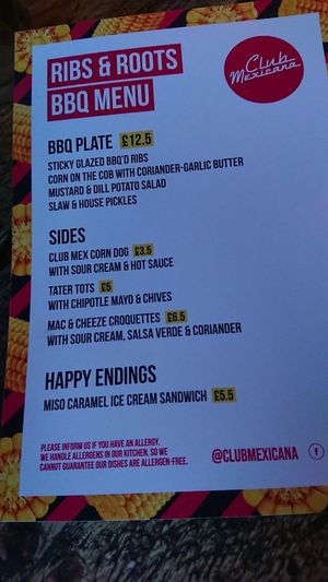 Great menu for sharing. at The Spread Eagle in East London