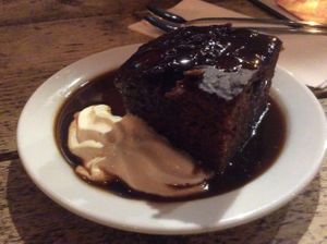 Stiky Toffee Pudding at The Spread Eagle in East London