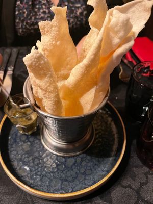 Paperdam met een lekker sausje at Shalimar in Bruges