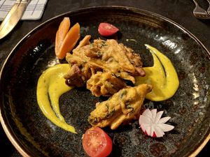 Vegetable pakora   at Shalimar in Bruges