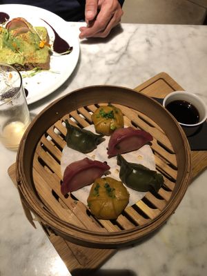 Dumplings at Flax & Kale - Sant Pere Mes in Barcelona