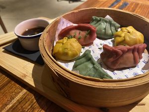 Dumplings at Flax & Kale - Sant Pere Mes in Barcelona
