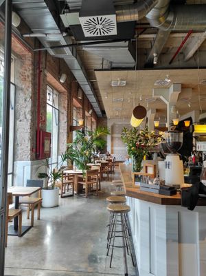 Interior del Restaurante at Flax & Kale - Sant Pere Mes in Barcelona