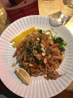“Chicken” pad thai   at Flax & Kale - Sant Pere Mes in Barcelona