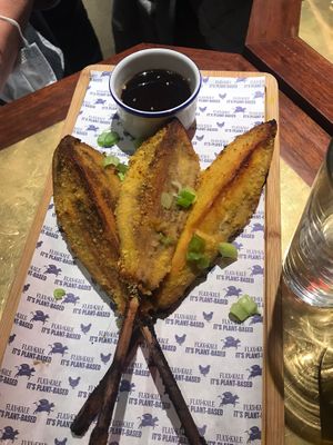 Kuala’s aubergines   at Flax & Kale - Sant Pere Mes in Barcelona