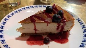 Vegan cheesecake   at Flax & Kale - Sant Pere Mes in Barcelona