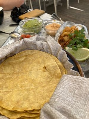 Jackfruit tacos  at Flax & Kale - Sant Pere Mes in Barcelona