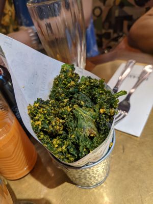 Classic kale chips at Flax & Kale - Sant Pere Mes in Barcelona