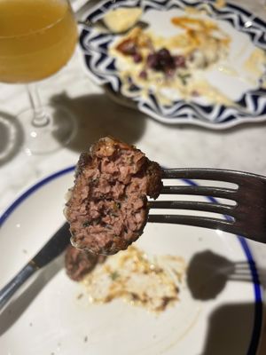 One of the best vegan meatballs I have ever had   at Flax & Kale - Sant Pere Mes in Barcelona