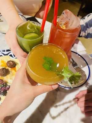 “Healthy” cocktails using kombucha as a base   at Flax & Kale - Sant Pere Mes in Barcelona