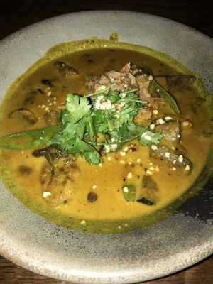 Malaysian Butternut Squash Curry  at Flax & Kale - Sant Pere Mes in Barcelona