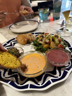 Vegan foie  gras  at Flax & Kale - Sant Pere Mes in Barcelona