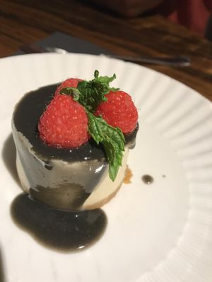 Ginger miso cheesecake. Great balance between all flavors. Great umami flavor at Flax & Kale - Sant Pere Mes in Barcelona