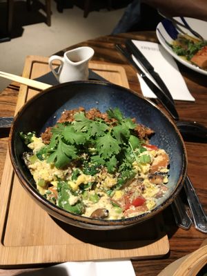 Japanese vegan bowl  at Flax & Kale - Sant Pere Mes in Barcelona