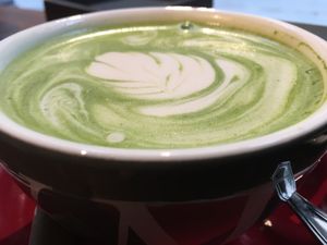 Matcha Latte at Flax & Kale - Sant Pere Mes in Barcelona