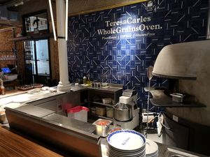 Their pizza oven at Flax & Kale - Sant Pere Mes in Barcelona