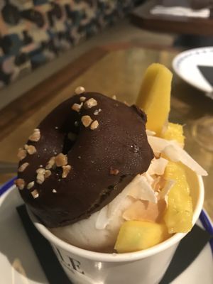 Coconut ice cream  at Flax & Kale - Sant Pere Mes in Barcelona