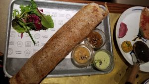 Dosa experience at Flax & Kale - Sant Pere Mes in Barcelona