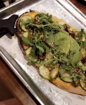 flatbread at Flax & Kale - Sant Pere Mes in Barcelona