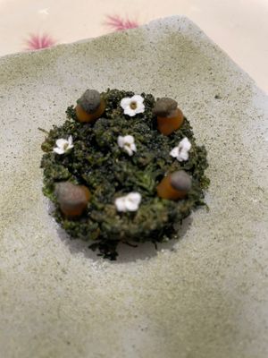 bimi with kimchi at El Invernadero de Rodrigo de la Calle in Madrid